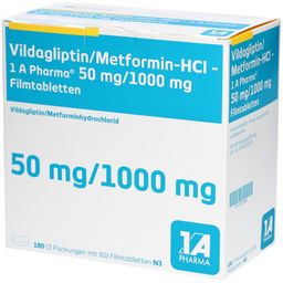 VILDAGLIPTIN/Metformin-HCl-1A Pharma 50/1000mg FTA