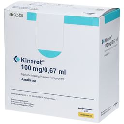 KINERET 100mg/0,67ml Inj.-Lsg.graduiert.Fertigspr.
