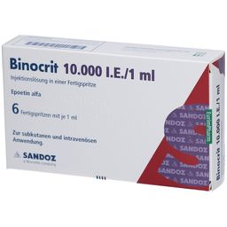 BINOCRIT 10.000 I.E./1 ml Inj.-Lsg.i.e.Fertigspr.
