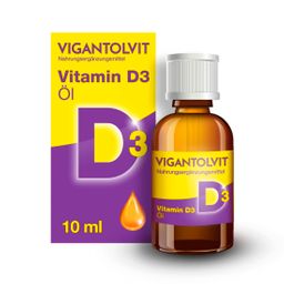 Vitamin D3  VIGANTOLVIT Öl, 500 I.E. pro Tropfen - für die ganze Familie*