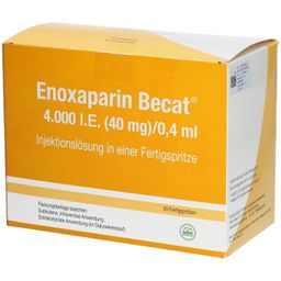 ENOXAPARIN Becat 4.000 I.E. 40mg/0,4ml Inj.-Lsg.FS