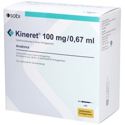 KINERET 100mg/0,67ml Inj.-Lsg.graduiert.Fertigspr.