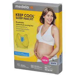 medela Keep Cool™ Schlaf-Bustier für Schwangerschaft und Stillzeit weiß, Gr. L