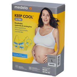 medela Keep Cool™ Ultra Komfort Schwangerschafts- und Still-BH weiß, Gr. L