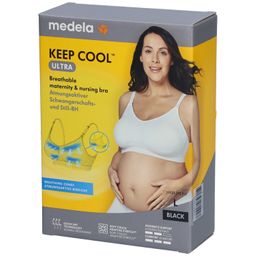 medela Keep Cool™ Ultra Komfort Schwangerschafts- und Still-BH schwarz, Gr. L