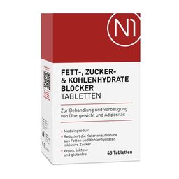 N1 Fettblocker Tabletten – zum Abnehmen & zur Gewichtsreduktion, Reduziert Kalorienaufnahme, unterstützt Sättigungsgefühl & verringert Appetit