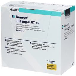 KINERET 100mg/0,67ml Inj.-Lsg.graduiert.Fertigspr.