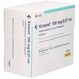 KINERET 100mg/0,67ml Inj.-Lsg.graduiert.Fertigspr.