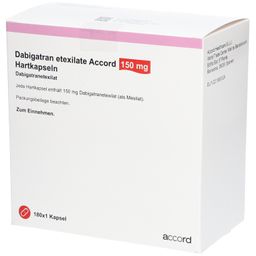 DABIGATRAN etexilate Accord 150 mg Hartkapseln