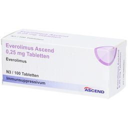 EVEROLIMUS Ascend 0,25 mg Tabletten