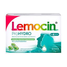 Lemocin® ProHYDRO für zwischendurch – Lutschtabletten mit Vitamin C, Biotin und Eibischwurzelextrakt zur Beruhigung und Befeuchtung von Hals und Rachen. Vegan, zuckerfrei, ab 4 Jahren