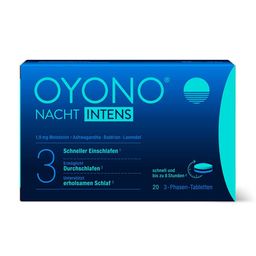 OYONO® Nacht Intens mit 1,9mg Melatonin und Ashwagandha, Baldrian, Lavendel