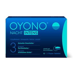 OYONO® Nacht Intens mit 1,9mg Melatonin und Ashwagandha, Baldrian, Lavendel
