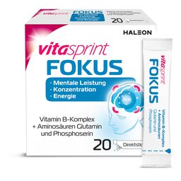 Vitasprint Fokus Direktsticks – Vitamin B5 für mentale Leistungsfähigkeit - Jetzt 20% mit dem Code Vitamine20 sparen*