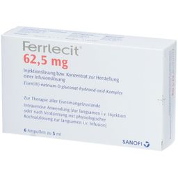 FERRLECIT 62,5 mg Inj.Lsg.bzw.Konz.Her.Inf.Lsg.Amp
