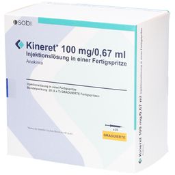 KINERET 100mg/0,67ml Inj.-Lsg.graduiert.Fertigspr.