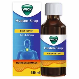 WICK Husten-Sirup gegen Reizhusten mit Honig bietet Linderung gegen Husten bis zu 6 Stunden