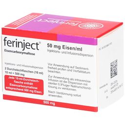 FERINJECT 50 mg Eisen/ml Inj.-/Inf.-Dispers.500mg