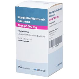SITAGLIPTIN/Metformin AXiromed 50mg/1000mg FTA Dos