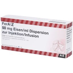 FERABZ 50 mg Eisen/ml Dispers.z.Inj.-/Inf.500mg