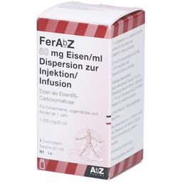 FERABZ 50 mg Eisen/ml Dispers.z.Inj.-/Inf.1000mg