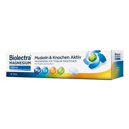 BIOLECTRA Magnesium 250 mg Muskeln & Knochen Kautabletten