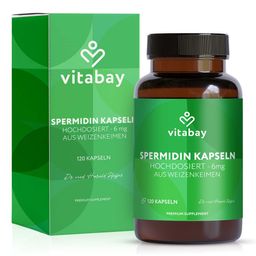 Vitabay Spermidin 6 mg - Vegane Weizenkeim-Kapseln