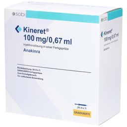 KINERET 100mg/0,67ml Inj.-Lsg.graduiert.Fertigspr.