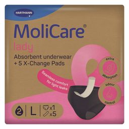 Waschbarer Inkontinenzslip MoliCare® lady Absorbent underwear Größe L + 5 X-Change Pads