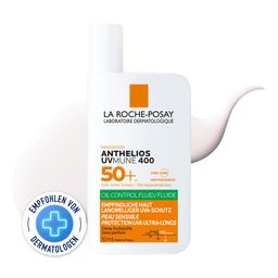La Roche Posay Anthelios Oil Control Fluid ohne Parfüm UVMune 400 LSF 50+ + Hyalu B5 Serum 10ml GRATIS