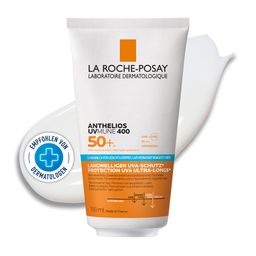 La Roche Posay Anthelios UV Mune 400 Hydratisierende Gesicht + Körper Milch LSF 50+ mit Mexoryl 400, Vitamin E und Glycerin + Hyalu B5 Serum 10ml GRATIS