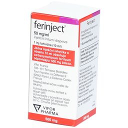 FERINJECT 50 mg Eisen/ml Inj.-/Inf.-Dispers.500mg