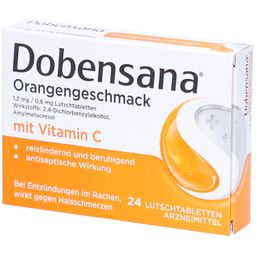 Dobensana® Orangengeschmack 1,2 mg/0,6 mg Lutschtabletten - Jetzt 20% mit dem Code dobendan20 sparen*