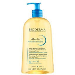 BIODERMA Atoderm Intensive gel moussant -Rückfettendes Duschöl für 24 Stunden Feuchtigkeit bei sehr trockener, zu Neurodermitis neigender Haut