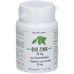 SinoPlaSan Bio Zink 10 mg aus Guavenblatt + Vitamin C aus Acerola