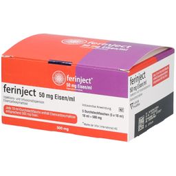 FERINJECT 50 mg Eisen/ml Inj.-/Inf.-Dispers.500mg