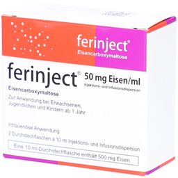 FERINJECT 50 mg Eisen/ml Inj.-/Inf.-Dispers.500mg