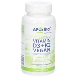 APOrtha® Veganes Vitamin D3 2.000 IE + Vitamin K2 MK-7 Cyclo® 200 µg - Kapseln