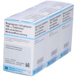 BUPROPION-ratiopharm 150 mg Tab.verä.Wfrs.