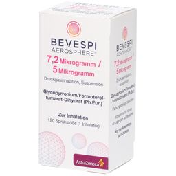 BEVESPI Aerosphere 7,2 µg/5 µg Dru.Gasinh.120Hub