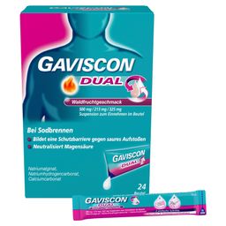 GAVISCON Dual Suspension Waldfrucht mit Zweifachwirkung gegen Sodbrennen - Jetzt 20% mit dem Code gaviscon20 sparen*