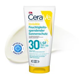 CeraVe Invisible Feuchtigkeitsspendender Sonnenschutz LSF 30 + Feuchtigkeitscreme 50ml GRATIS