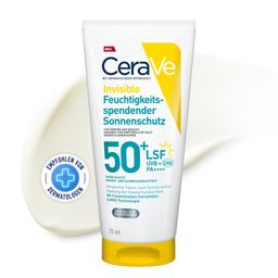 CeraVe Invisible Feuchtigkeitsspendender Sonnenschutz LSF 50+ + Feuchtigkeitscreme 50ml GRATIS