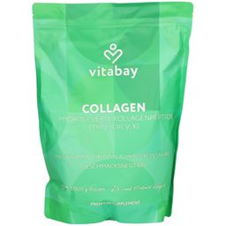 Vitabay Collagen Peptid Pulver Typ 1-3,5,10 + Hyaluronsäure, Vitamin C & Biotin