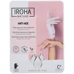 IROHA NATURE Anti-Aging-Handschuhmaske - Dreifache Hyaluronsäure, Bakuchiol und Niacinamid