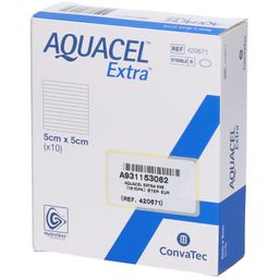 Medicazione In Tecnologia Hydrofiber In Carbossimetilcellulosa Sodica E Cellulosa Rigenerata Aquacel Extra 5X5 Cm