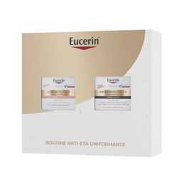 Eucerin Skincare Kit Routine Anti-Età Uniformante, Cofanetto regalo donna beauty con Hyaluron-Filler + Elasticity Crema Giorno Rosé SPF 30 e Crema Notte per una doppia azione antimacchie