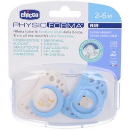 Chicco Schnuller Air Blau Silikon 2-6 Monate 2 Stück Chicco