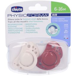 Chicco Schnuller Air Rot Silikon 6-16 Monate 2 Stück Chicco