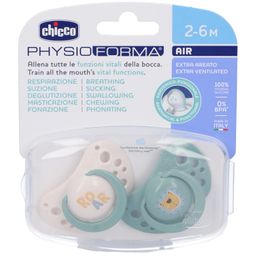 Chicco Schnuller Air Grün Silikon 2-6 Monate 2 Stück Chicco